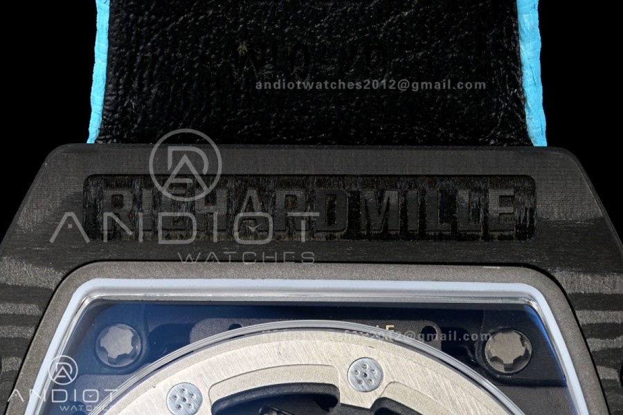 AVF RM67-02 NTPT Baby Blue Skeleton Dial on Baby Blue Elastic strap CRMA7 Clone V2