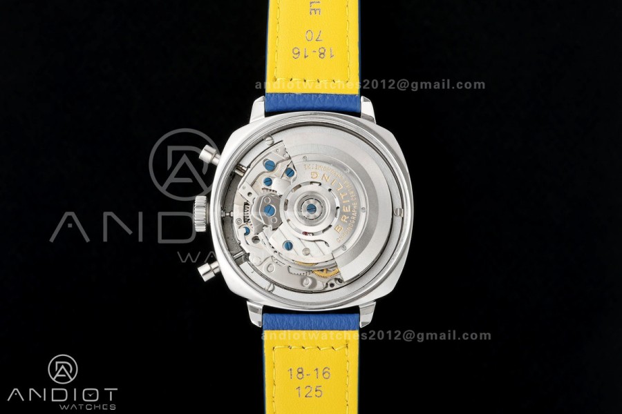 Top Time B01 Racing BLSF 1:1 Best Edition Black/Blue Gulf Dial on Blue Leather Strap A7750