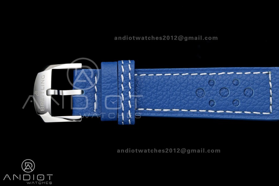 Top Time B01 Racing BLSF 1:1 Best Edition Black/Blue Gulf Dial on Blue Leather Strap A7750