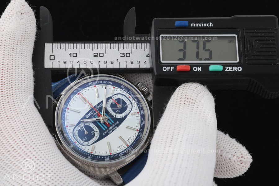 Top Time B01 Racing BLSF 1:1 Best Edition Black/Blue Gulf Dial on Blue Leather Strap A7750