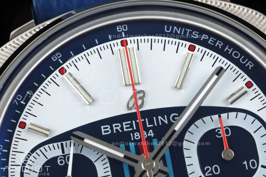 Top Time B01 Racing BLSF 1:1 Best Edition Black/Blue Gulf Dial on Blue Leather Strap A7750