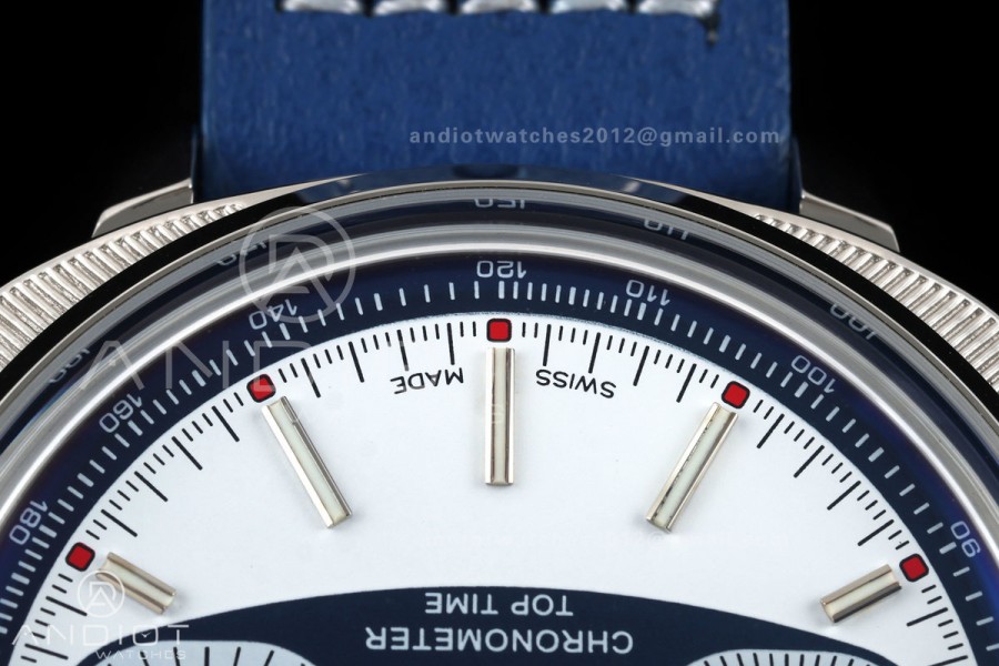 Top Time B01 Racing BLSF 1:1 Best Edition Black/Blue Gulf Dial on Blue Leather Strap A7750