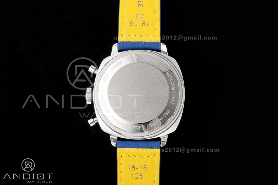 Top Time B01 Racing BLSF 1:1 Best Edition Black/Blue Gulf Dial on Blue Leather Strap A7750