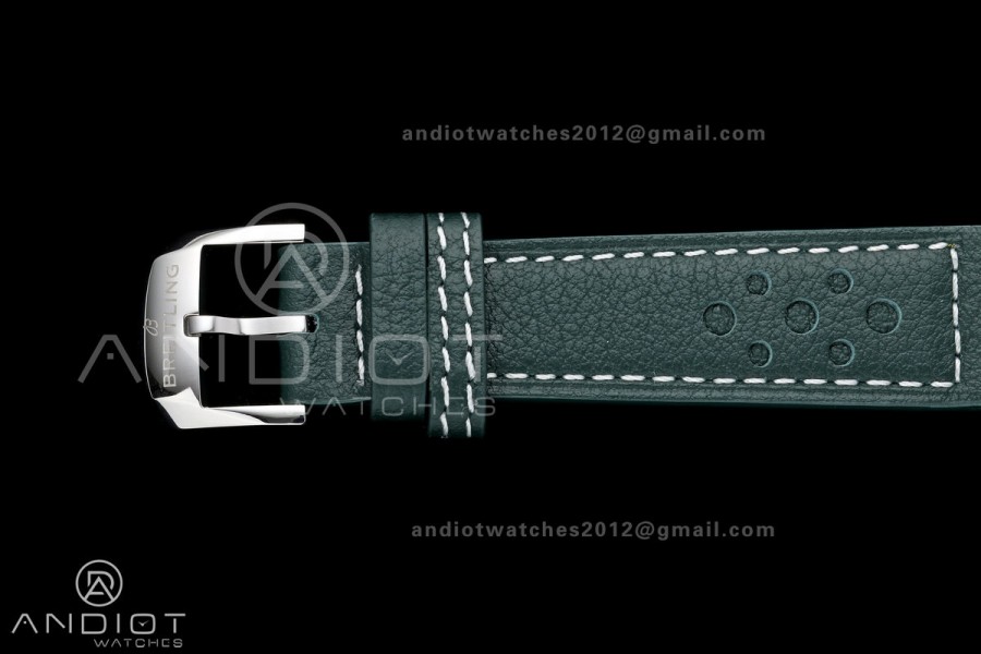 Top Time B01 Racing BLSF 1:1 Best Edition Green/White Dial on Green Leather Strap A7750