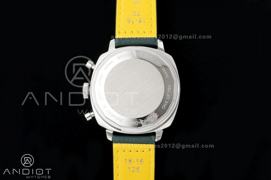 Top Time B01 Racing BLSF 1:1 Best Edition Green/White Dial on Green Leather Strap A7750