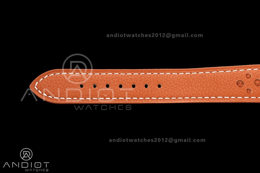 Top Time B01 Racing BLSF 1:1 Best Edition Black/White Dial on Brown Leather Strap A7750