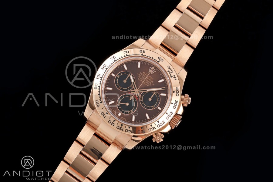 Daytona 126505 QF 1:1 Best Edition Brown Dial on RG Bracelet JH4131 (Free Sprung) V18