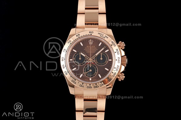 Daytona 126505 QF 1:1 Best Edition Brown Dial on RG Bracelet JH4131 (Free Sprung) V18