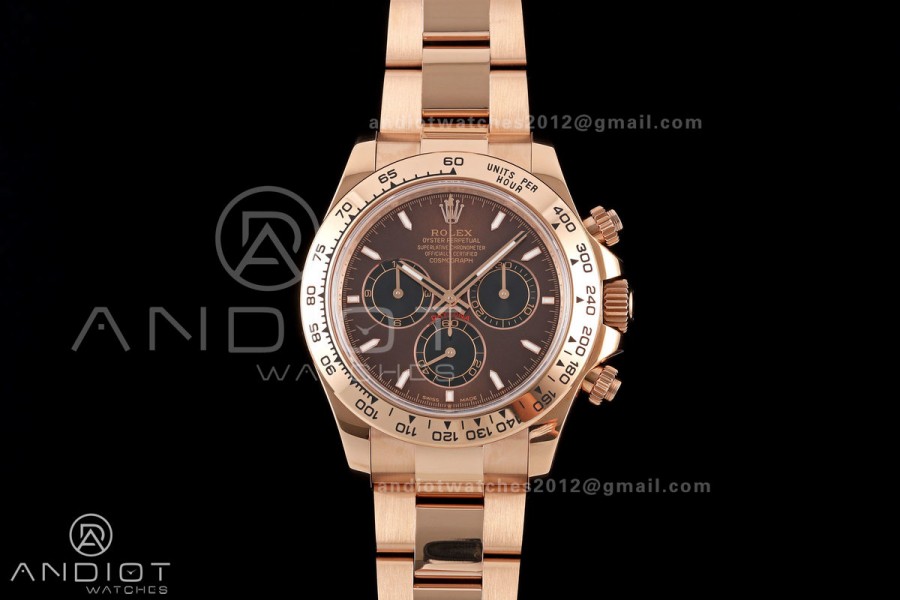 Daytona 126505 QF 1:1 Best Edition Brown Dial on RG Bracelet JH4131 (Free Sprung) V18