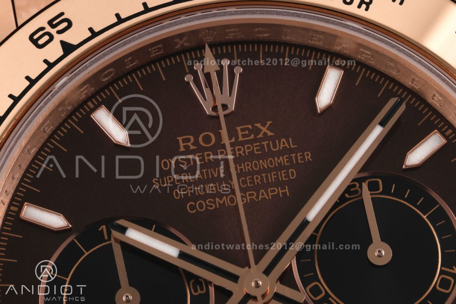 Daytona 126505 QF 1:1 Best Edition Brown Dial on RG Bracelet JH4131 (Free Sprung) V18