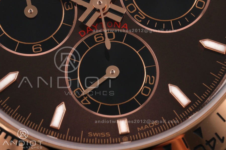 Daytona 126505 QF 1:1 Best Edition Brown Dial on RG Bracelet JH4131 (Free Sprung) V18