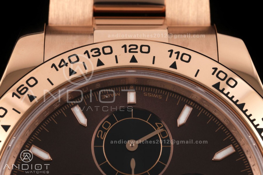 Daytona 126505 QF 1:1 Best Edition Brown Dial on RG Bracelet JH4131 (Free Sprung) V18