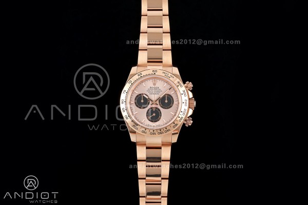 Daytona 126505 QF 1:1 Best Edition RG/Black Dial on RG Bracelet JH4131 (Free Sprung) V18