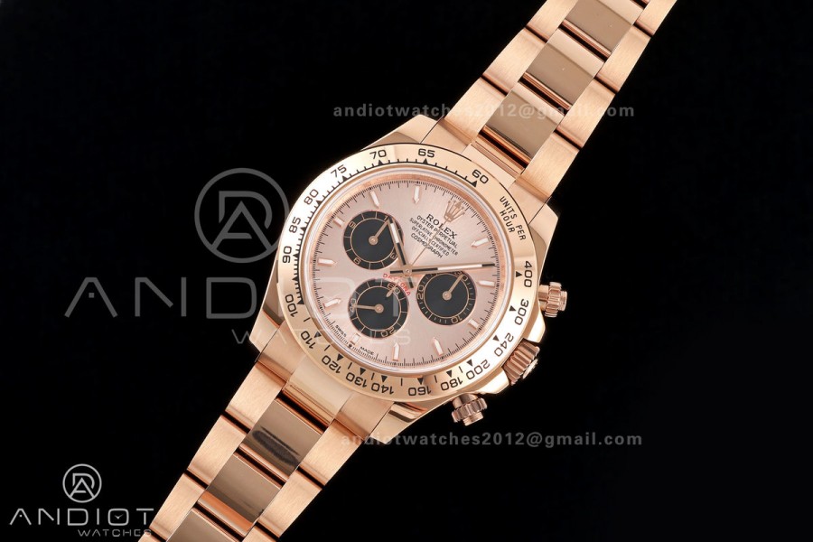 Daytona 126505 QF 1:1 Best Edition RG/Black Dial on RG Bracelet JH4131 (Free Sprung) V18