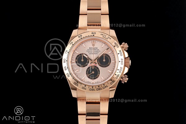 Daytona 126505 QF 1:1 Best Edition RG/Black Dial on RG Bracelet JH4131 (Free Sprung) V18