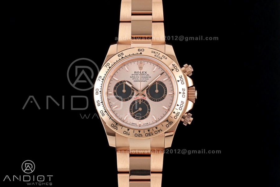 Daytona 126505 QF 1:1 Best Edition RG/Black Dial on RG Bracelet JH4131 (Free Sprung) V18