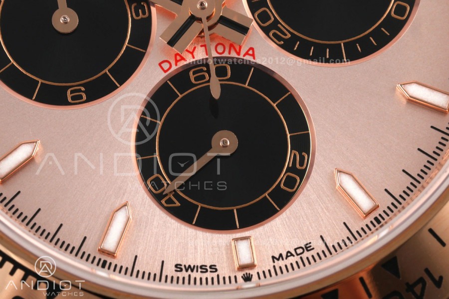 Daytona 126505 QF 1:1 Best Edition RG/Black Dial on RG Bracelet JH4131 (Free Sprung) V18