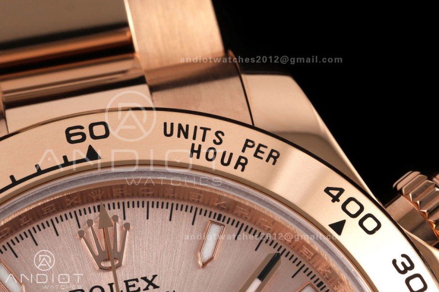 Daytona 126505 QF 1:1 Best Edition RG/Black Dial on RG Bracelet JH4131 (Free Sprung) V18