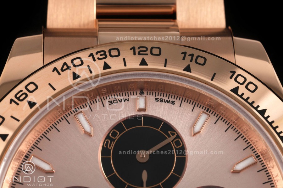 Daytona 126505 QF 1:1 Best Edition RG/Black Dial on RG Bracelet JH4131 (Free Sprung) V18