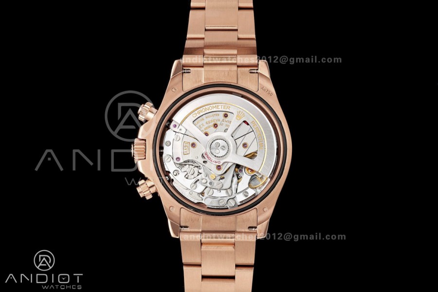 Daytona 126505 QF 1:1 Best Edition Black/RG Diamonds Dial on RG Bracelet JH4131 (Free Sprung) 