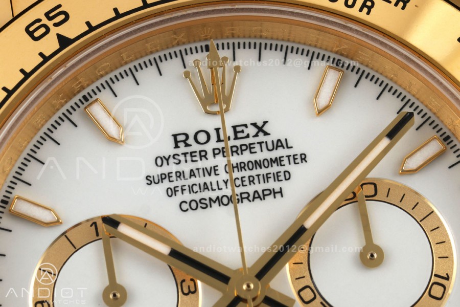 Daytona 126508 QF 1:1 Best Edition White Dial on YG Bracelet JH4131 (Free Sprung) V18