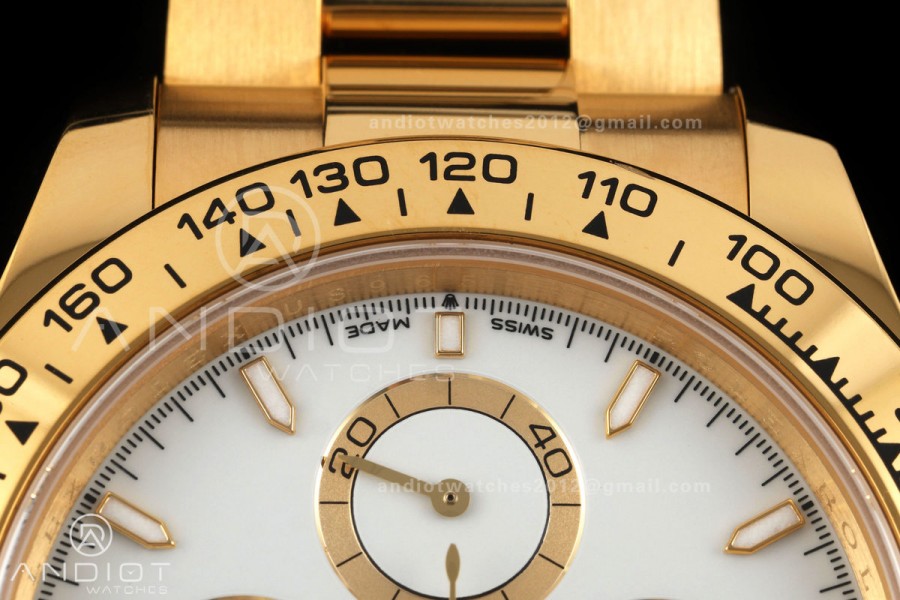 Daytona 126508 QF 1:1 Best Edition White Dial on YG Bracelet JH4131 (Free Sprung) V18