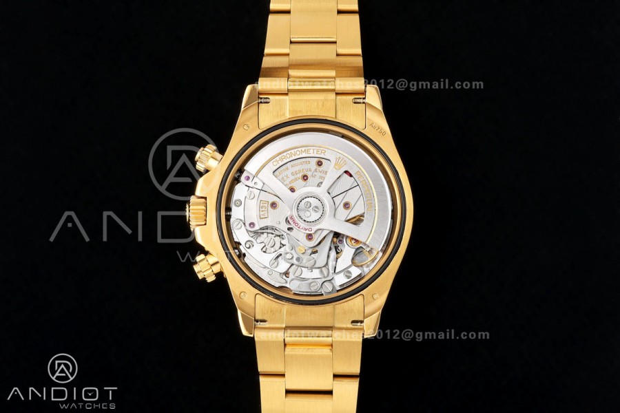 Daytona 126508 QF 1:1 Best Edition Black/YG Diamonds Dial on YG Bracelet JH4131 (Free Sprung) V18