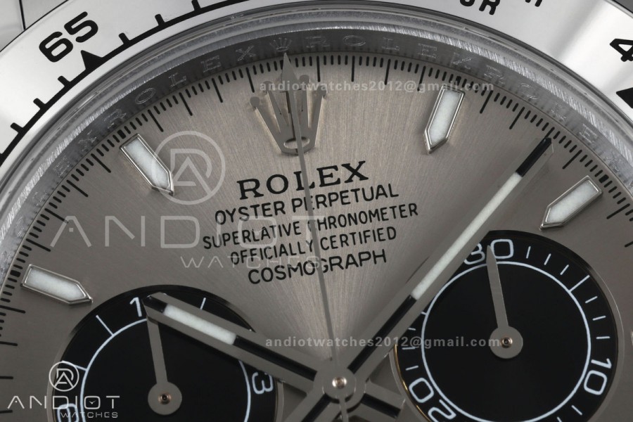 Daytona 126509 QF 1:1 Best Edition Gray/Black Dial on SS Bracelet JH4131 (Free Sprung) V18