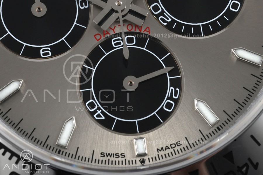 Daytona 126509 QF 1:1 Best Edition Gray/Black Dial on SS Bracelet JH4131 (Free Sprung) V18