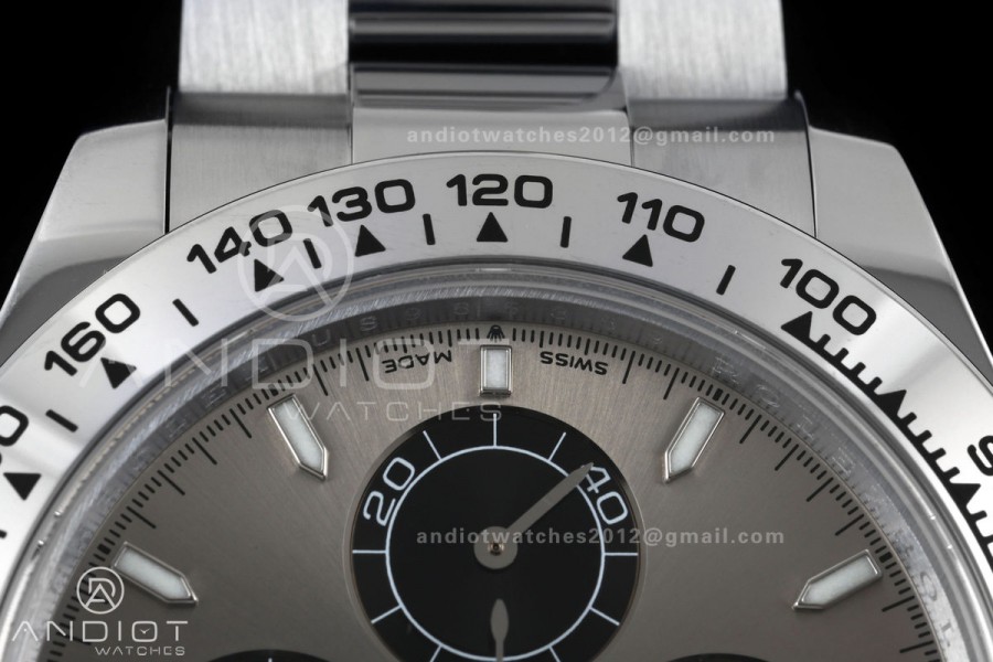 Daytona 126509 QF 1:1 Best Edition Gray/Black Dial on SS Bracelet JH4131 (Free Sprung) V18