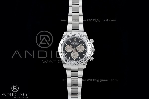 Daytona 126509 QF 1:1 Best Edition Black/Silver Dial on SS Bracelet JH4131 (Free Sprung) V18