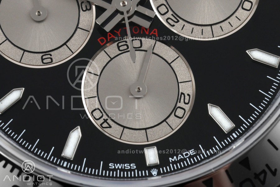 Daytona 126509 QF 1:1 Best Edition Black/Silver Dial on SS Bracelet JH4131 (Free Sprung) V18