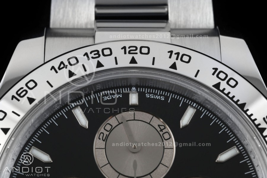 Daytona 126509 QF 1:1 Best Edition Black/Silver Dial on SS Bracelet JH4131 (Free Sprung) V18