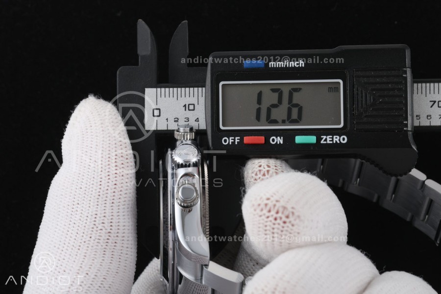 Daytona 126509 QF 1:1 Best Edition Black/Silver Diamonds Dial on SS Bracelet JH4131 (Free Sprung) V18