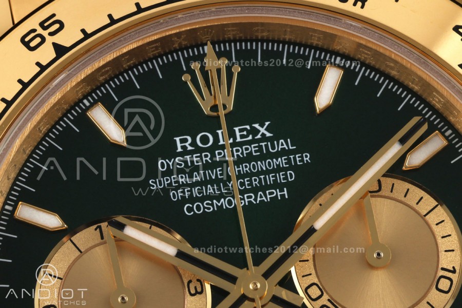 Daytona 126508 QF 1:1 Best Edition Green/YG Dial on YG Bracelet JH4131 (Free Sprung) V18