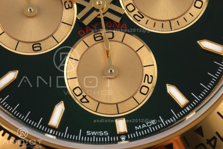 Daytona 126508 QF 1:1 Best Edition Green/YG Dial on YG Bracelet JH4131 (Free Sprung) V18