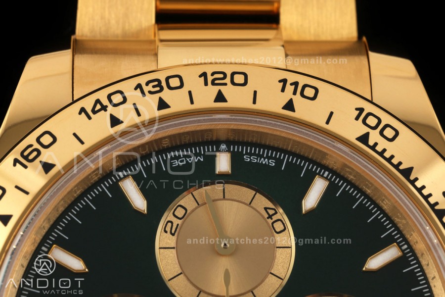 Daytona 126508 QF 1:1 Best Edition Green/YG Dial on YG Bracelet JH4131 (Free Sprung) V18