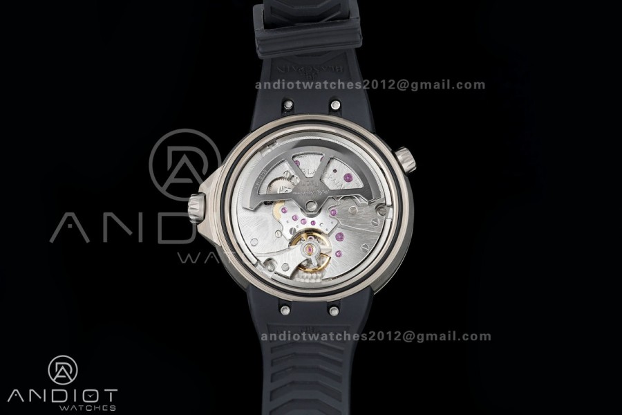 Fifty Fathoms Tech 45 Titanium Case TWF 1:1 Best Edition Black Dial on Black Rubber Strap A1315A