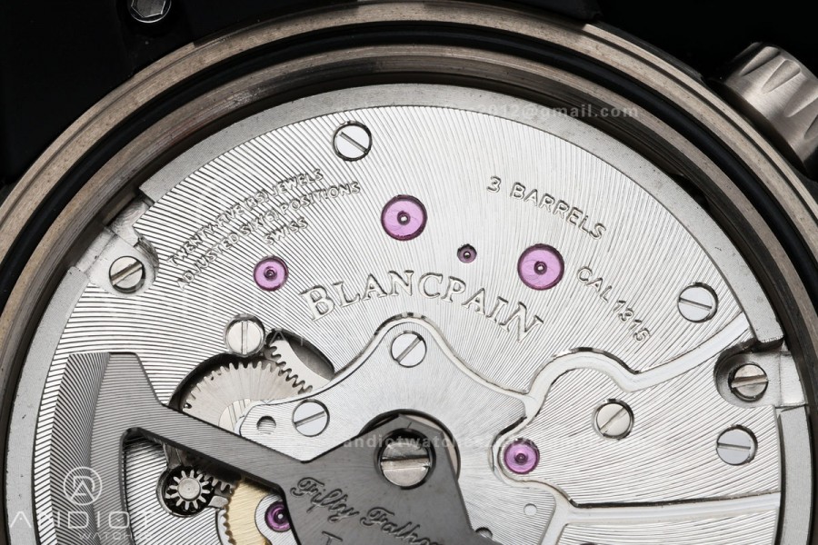 Fifty Fathoms Tech 45 Titanium Case TWF 1:1 Best Edition Black Dial on Black Rubber Strap A1315A