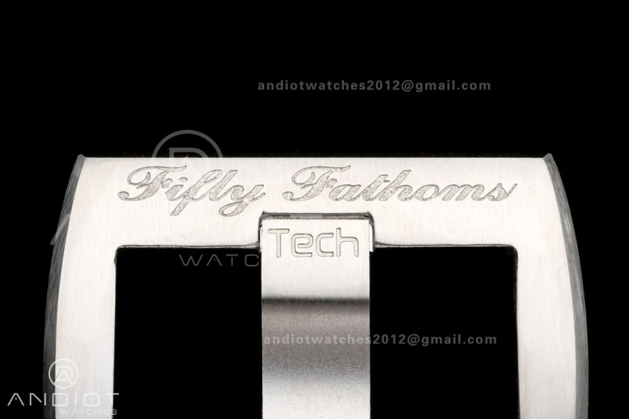 Fifty Fathoms Tech 45 Titanium Case TWF 1:1 Best Edition Black Dial on Black Rubber Strap A1315A