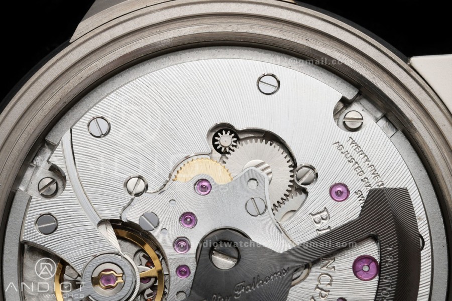 Fifty Fathoms Tech 45 Titanium Case TWF 1:1 Best Edition Black Dial on White Rubber Strap A1315A