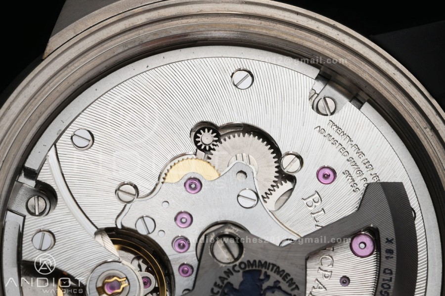 Fifty Fathoms Tech 45 Titanium Case TWF 1:1 Best Edition Black Dial Blue Hands on Black Rubber Strap A1315A