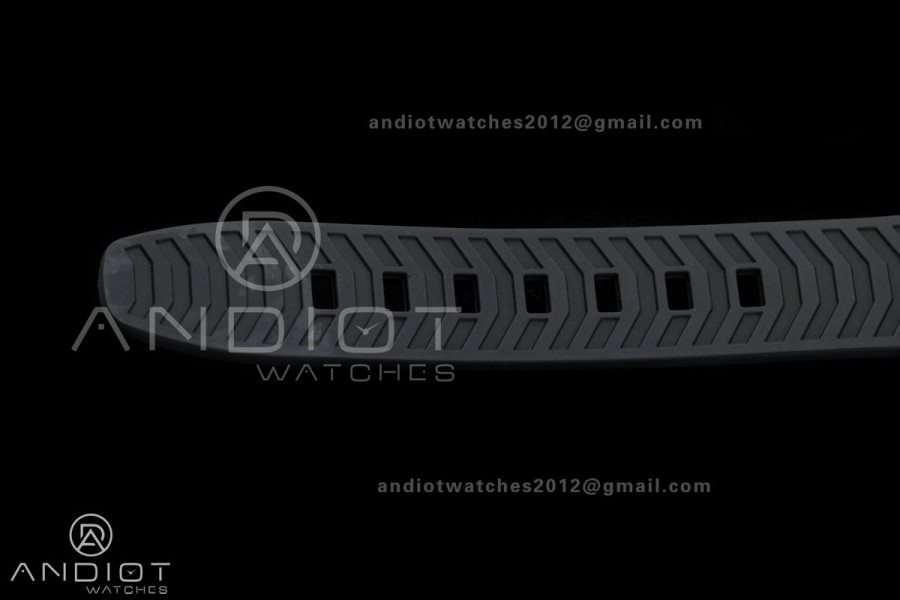 Fifty Fathoms Tech 45 Titanium Case TWF 1:1 Best Edition Black Dial Blue Hands on Black Rubber Strap A1315A