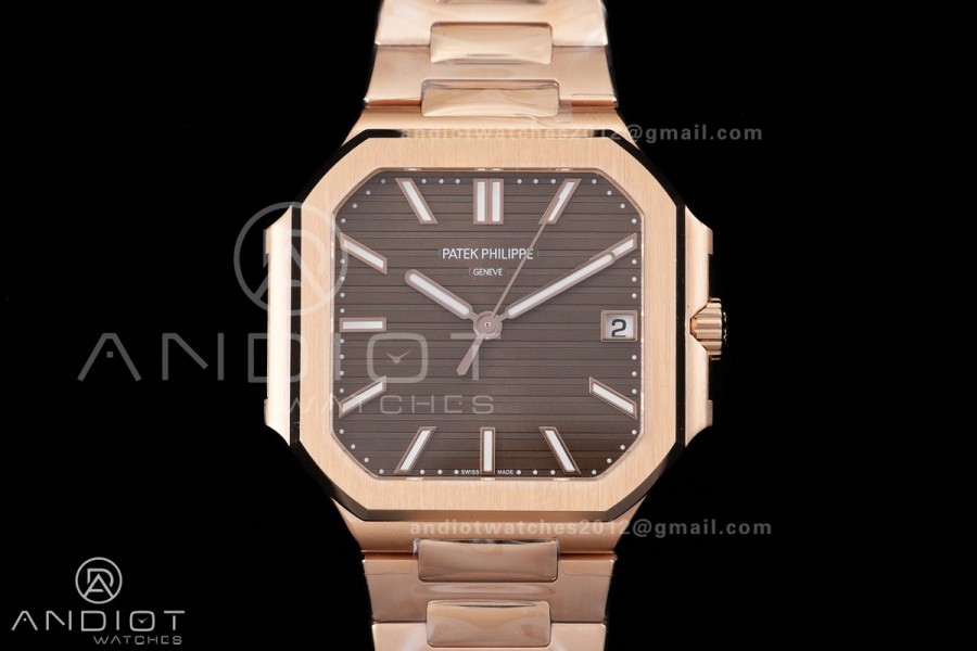 Cubitus 7128/1R RG BBF 1:1 Best Edition Brown Dial On RG Bracelet Super Clone DD330