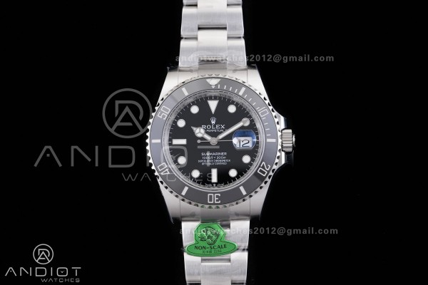 Submariner 41mm 126610 LN Black Ceramic 904L Steel...