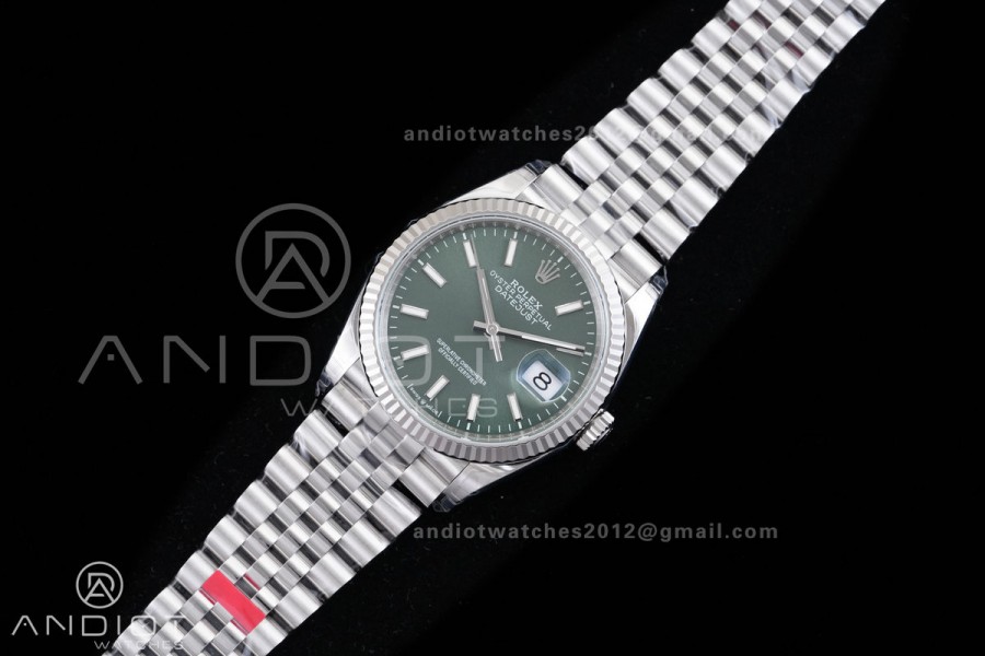 DateJust 36 SS 126234 VSF 1:1 Best Edition 904L Steel Green Stick Dial on Jubilee Bracelet VS3235 V2
