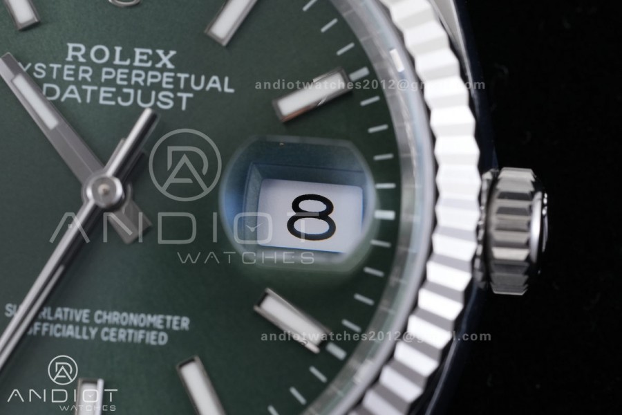 DateJust 36 SS 126234 VSF 1:1 Best Edition 904L Steel Green Stick Dial on Jubilee Bracelet VS3235 V2