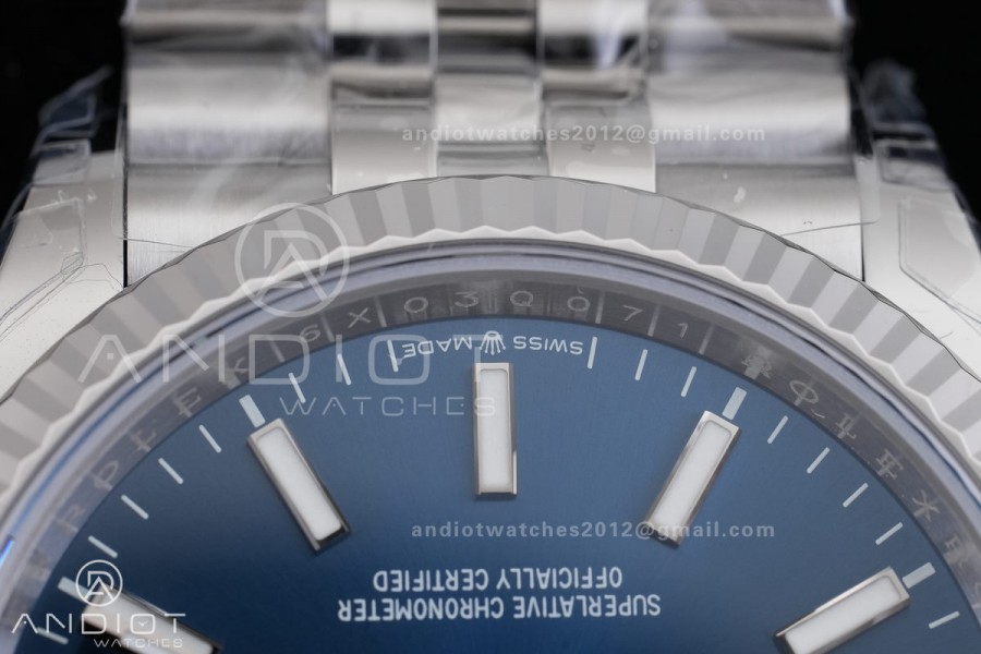 DateJust 36 SS 126234 VSF 1:1 Best Edition 904L Steel Blue Stick Dial on Jubilee Bracelet VS3235 V2