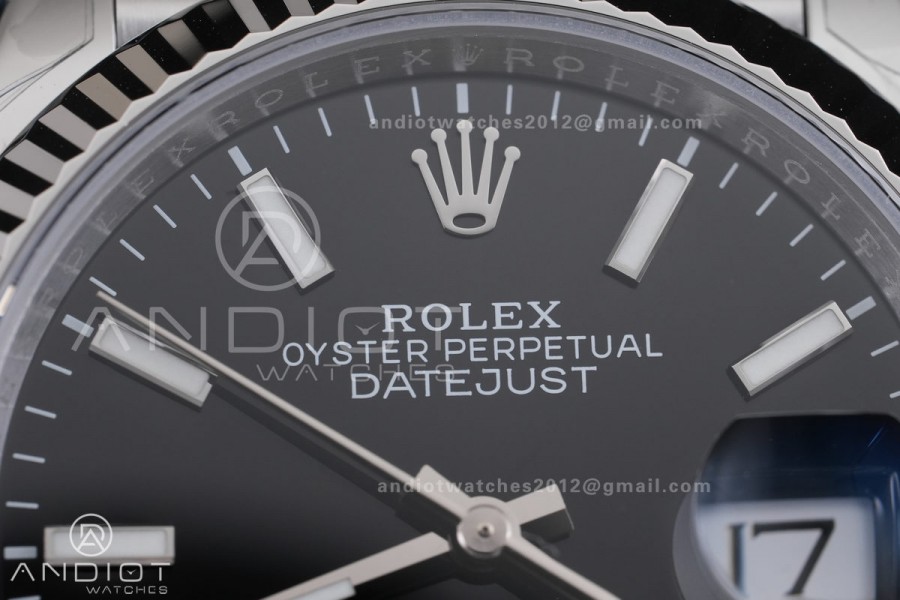 DateJust 36 SS 126234 VSF 1:1 Best Edition 904L Steel Black Stick Dial on Jubilee Bracelet VS3235 V2