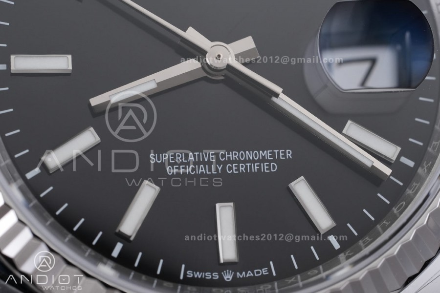 DateJust 36 SS 126234 VSF 1:1 Best Edition 904L Steel Black Stick Dial on Jubilee Bracelet VS3235 V2